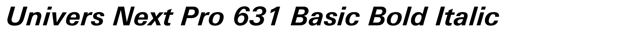 Univers Next Pro 631 Basic Bold Italic image